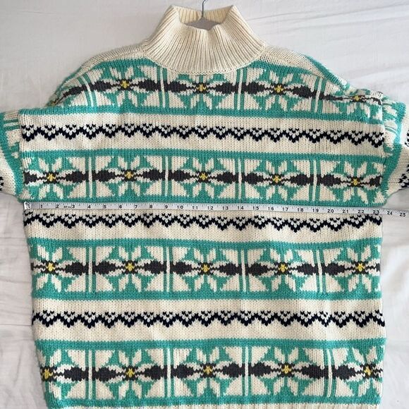 New American Eagle Oversized Fairisle Mock Neck Sweater Size XS Women's - Picture 9 of 10